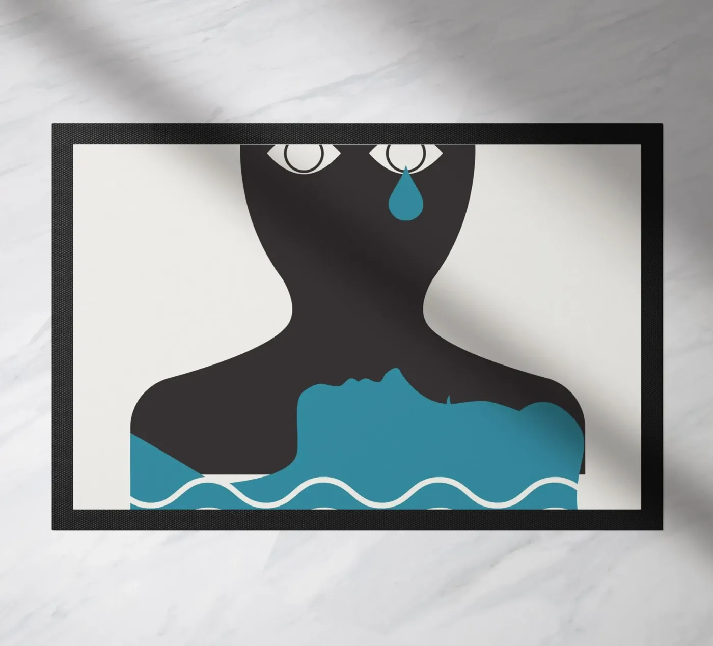 Sadness and sorrow deurmat van Little Dean