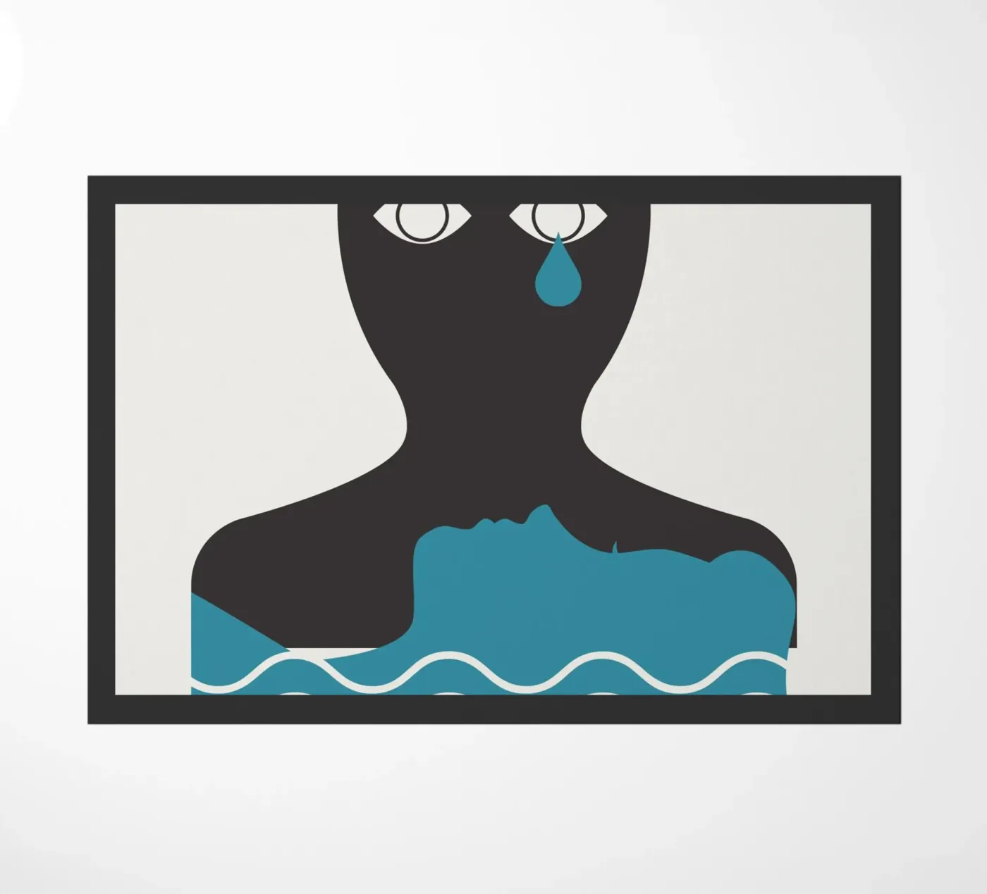 Sadness and sorrow deurmat van Little Dean