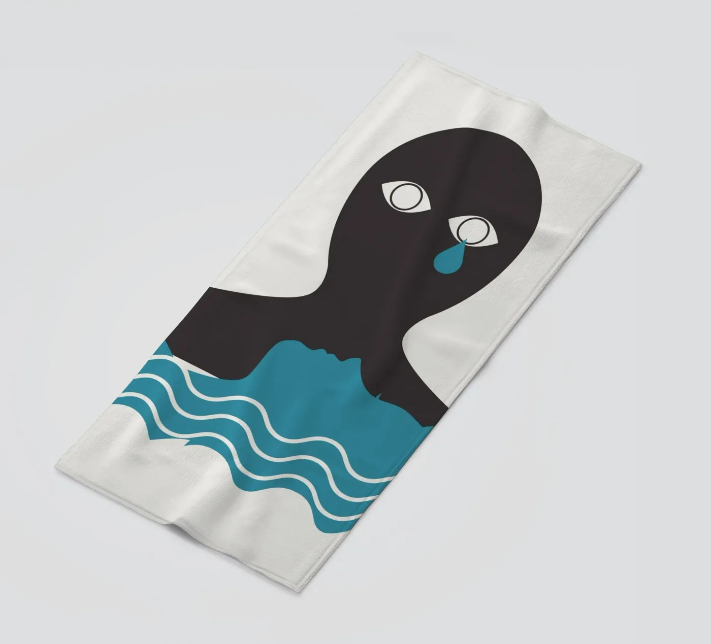 Verdriet en smart strandhanddoek van Little Dean