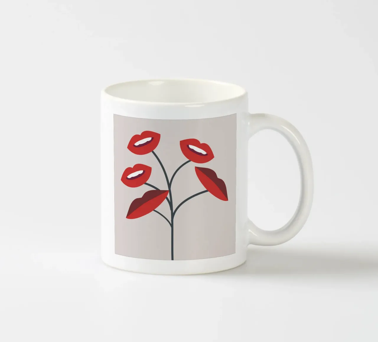 Labbra di fiori 3 tazza in ceramica da Little Dean
