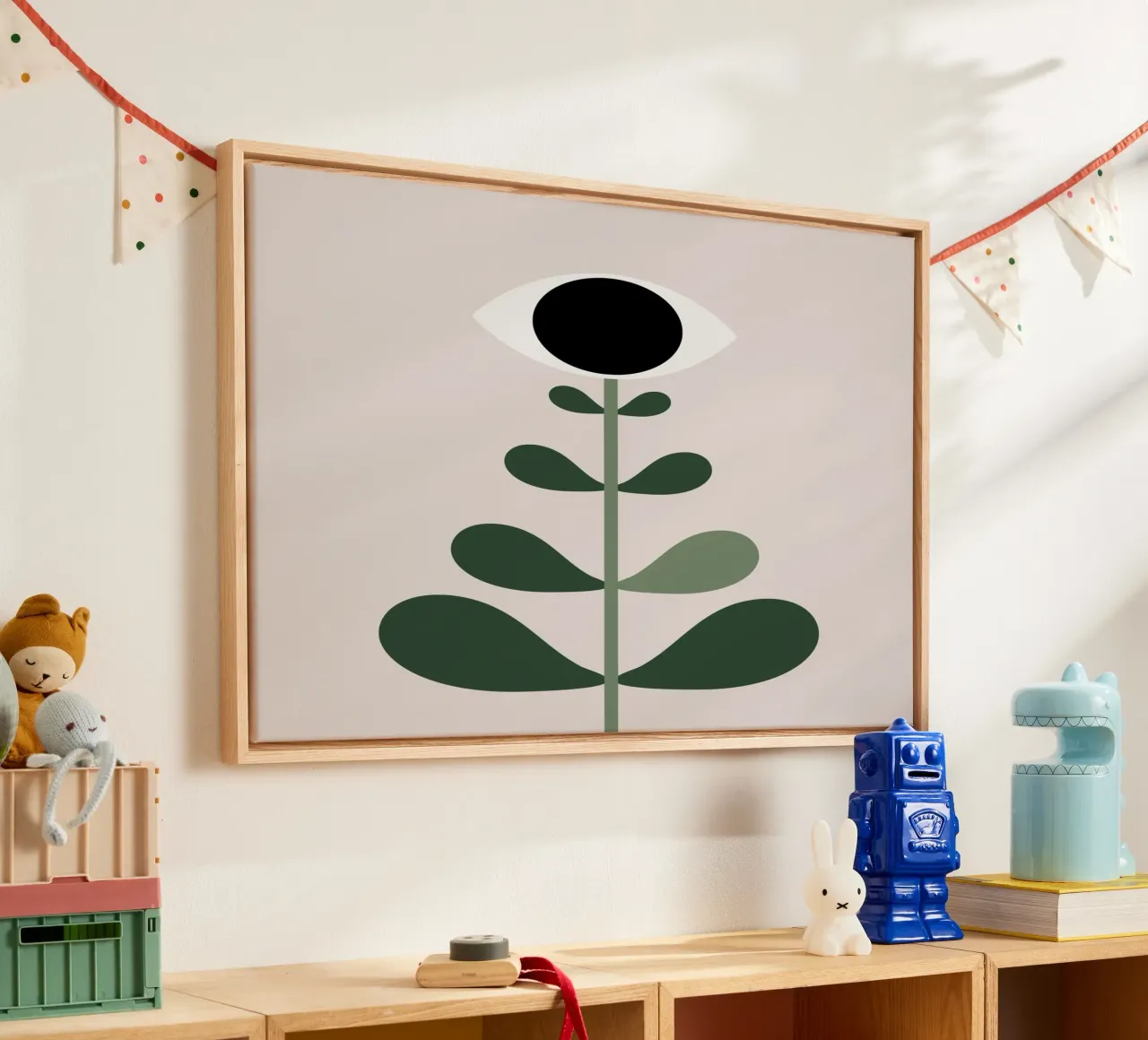 Occhio di fiore tela con Cornice a cassetta da Little Dean