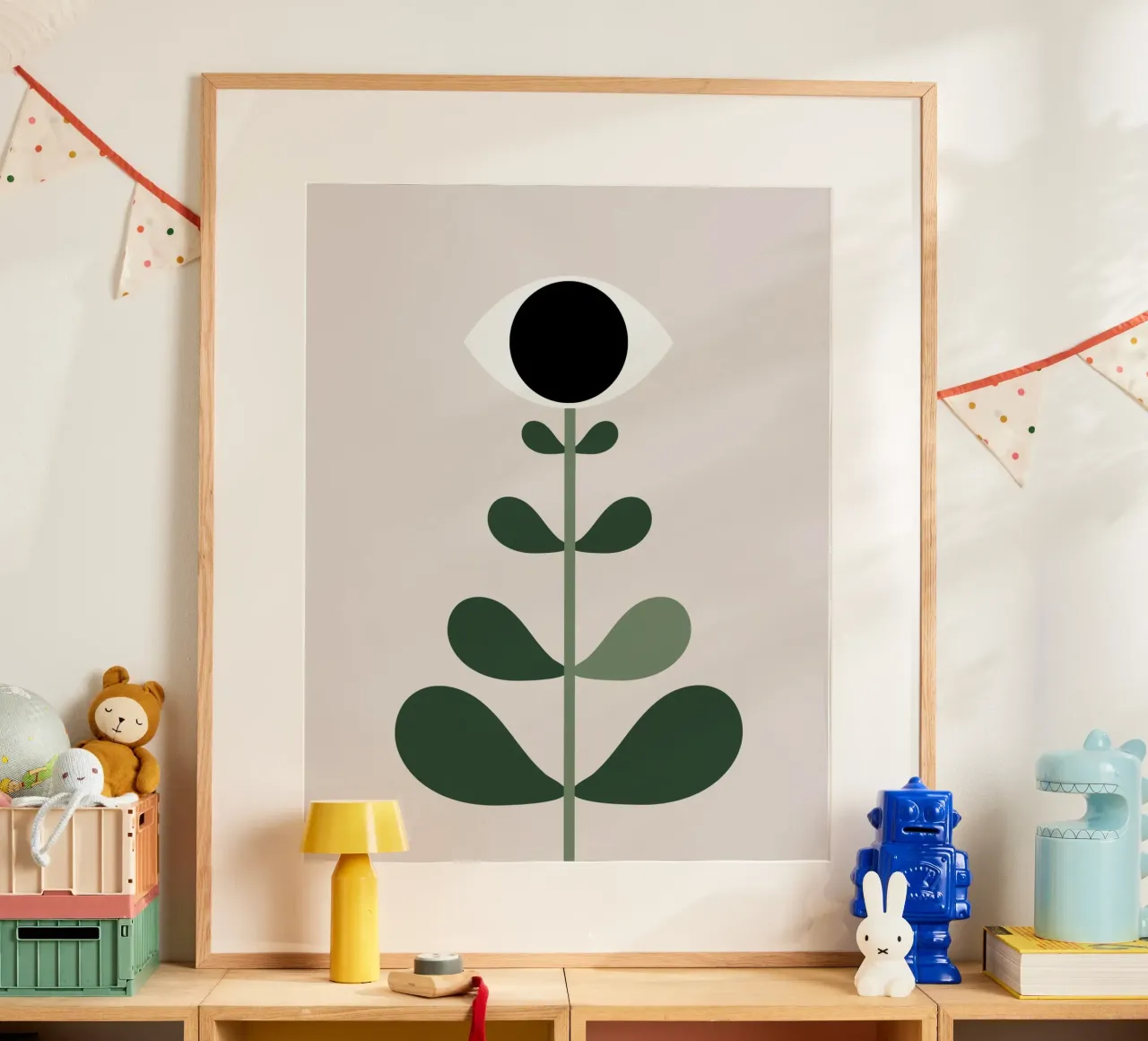 Occhio di fiore poster con telaio in plastica da Little Dean