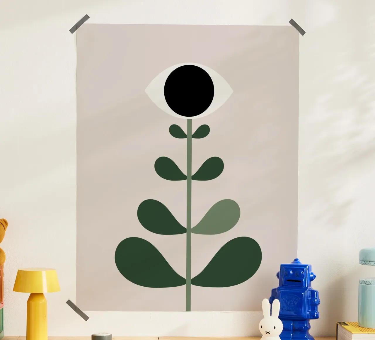 Occhio di fiore poster con telaio in plastica da Little Dean