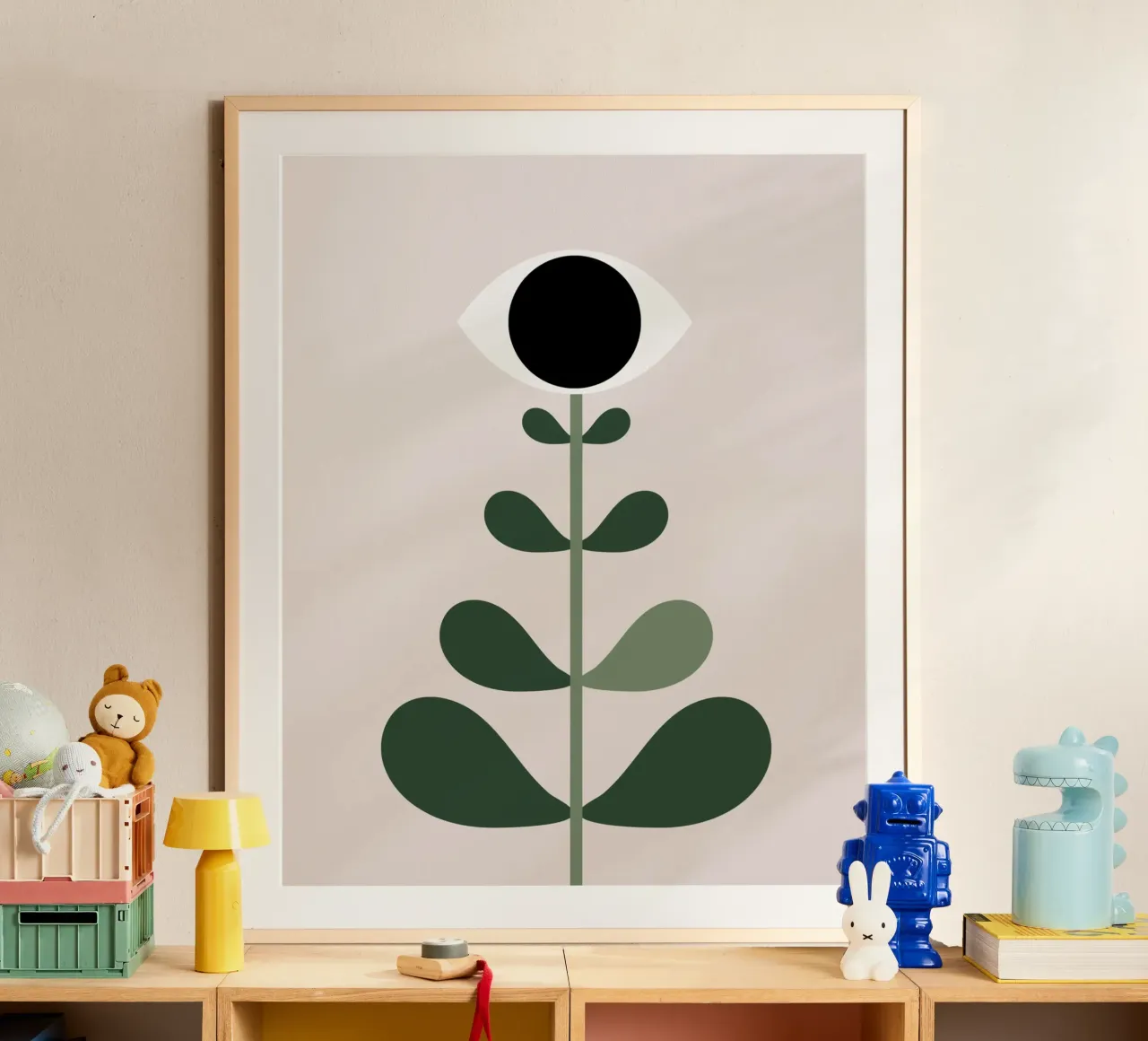 Occhio di fiore poster con telaio in plastica da Little Dean