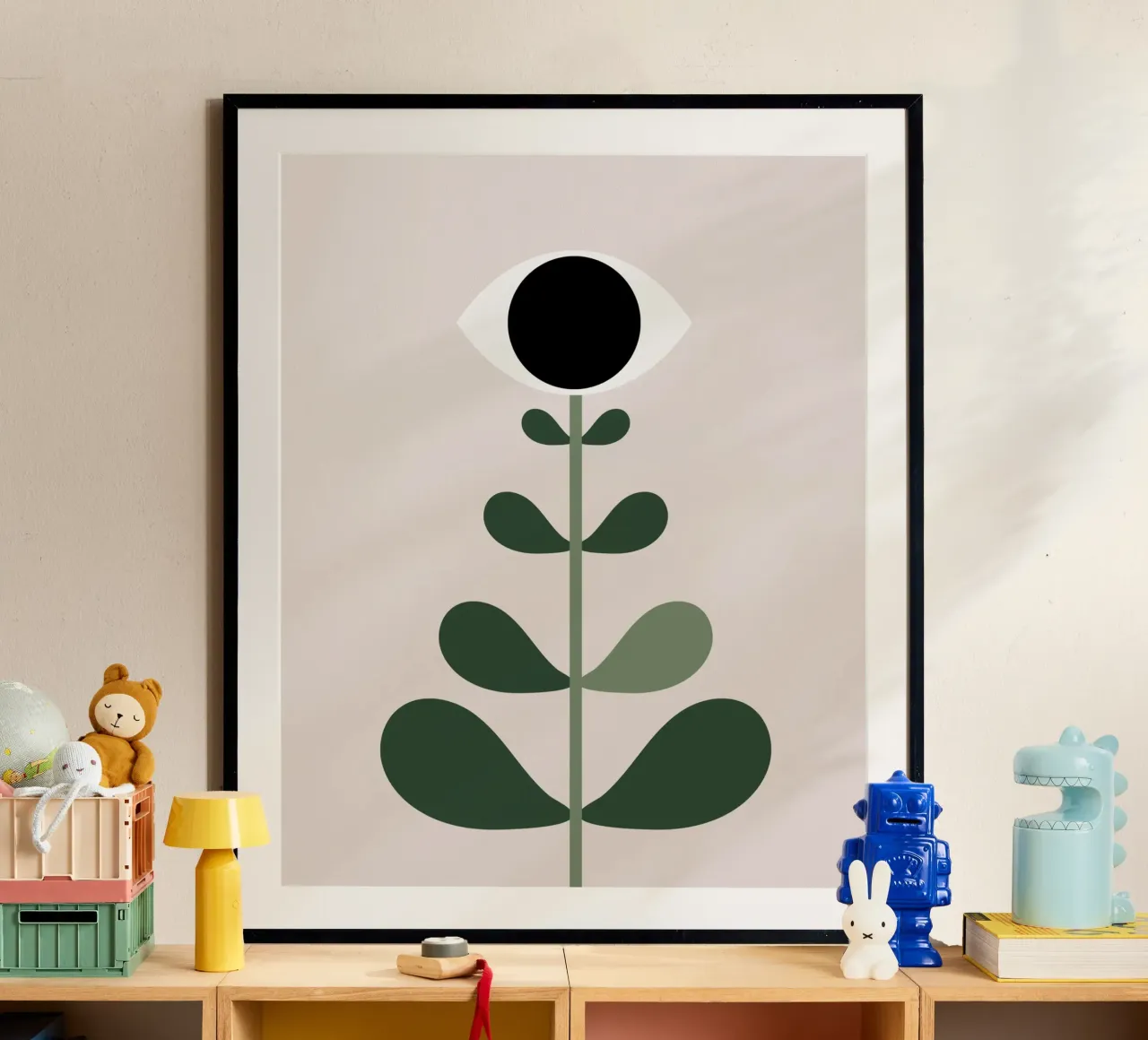 Occhio di fiore poster con telaio in plastica da Little Dean