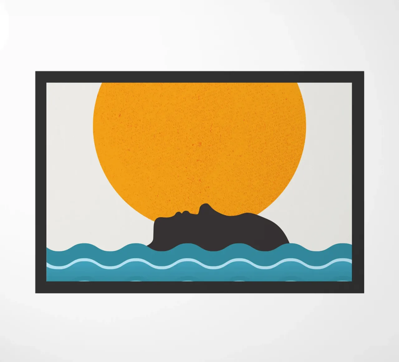 Sun bathing doormat by Little Dean
