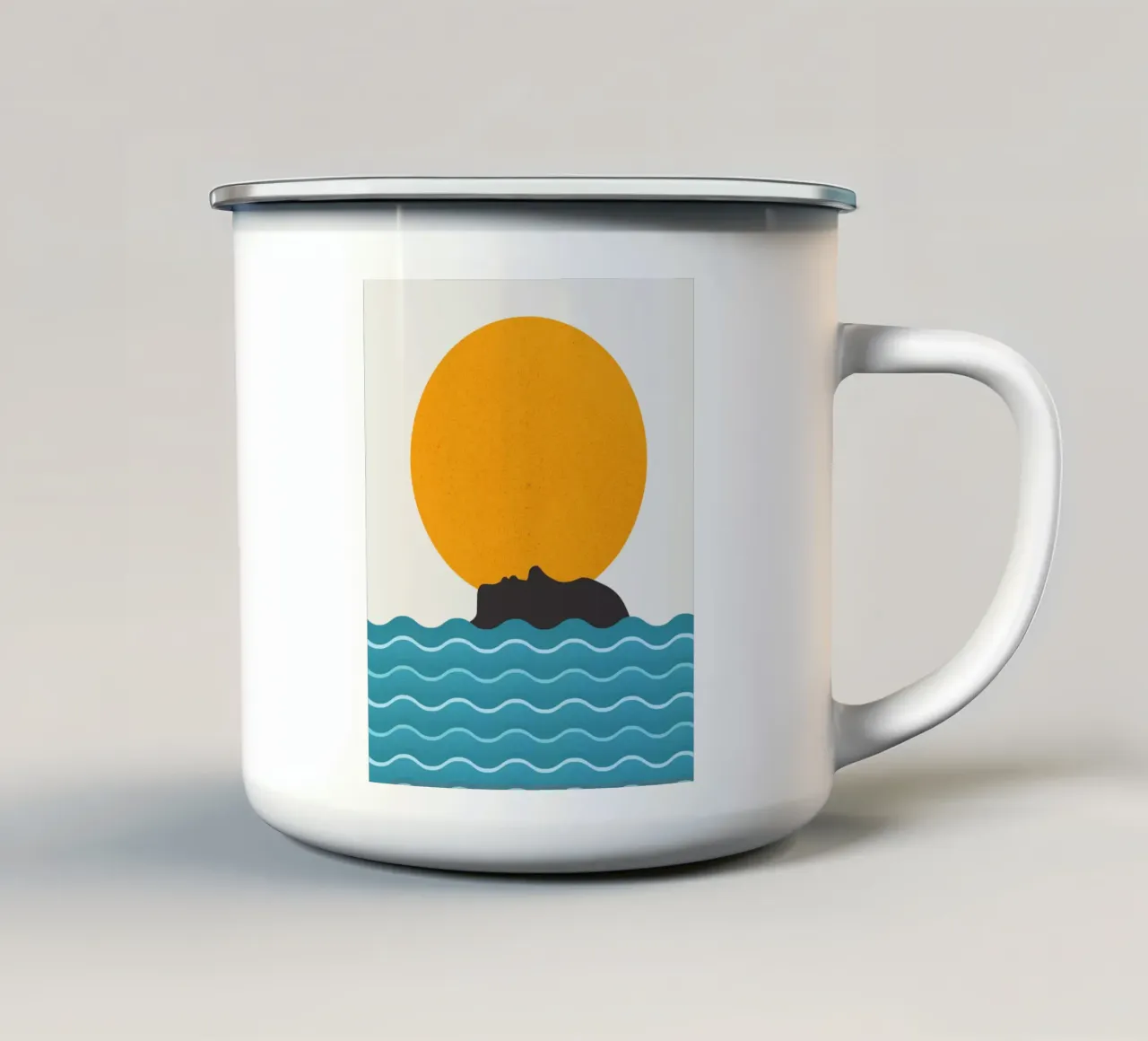 Bagno di sole tazza in smalto da Little Dean