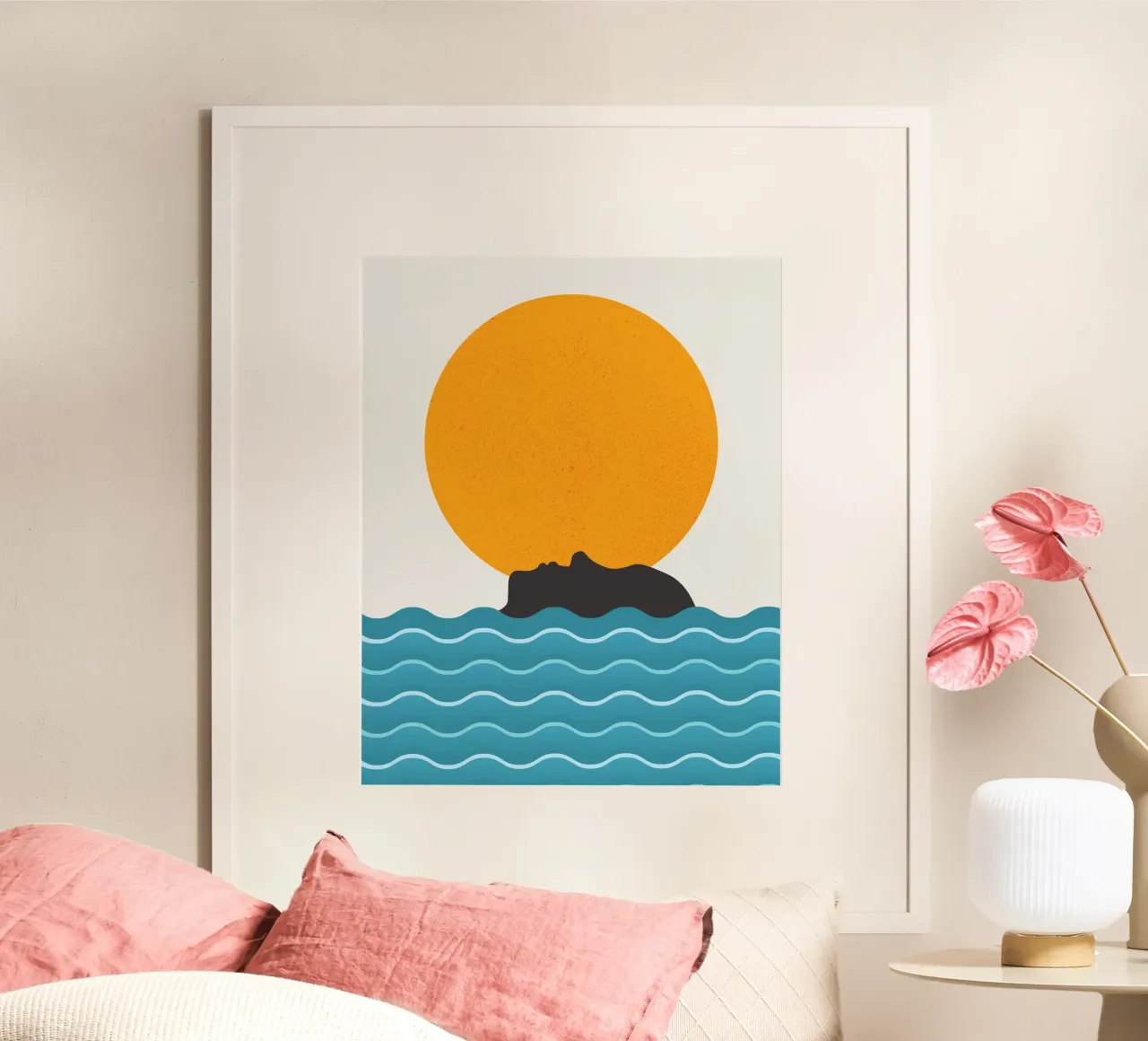 Sun bathing poster by Little Dean