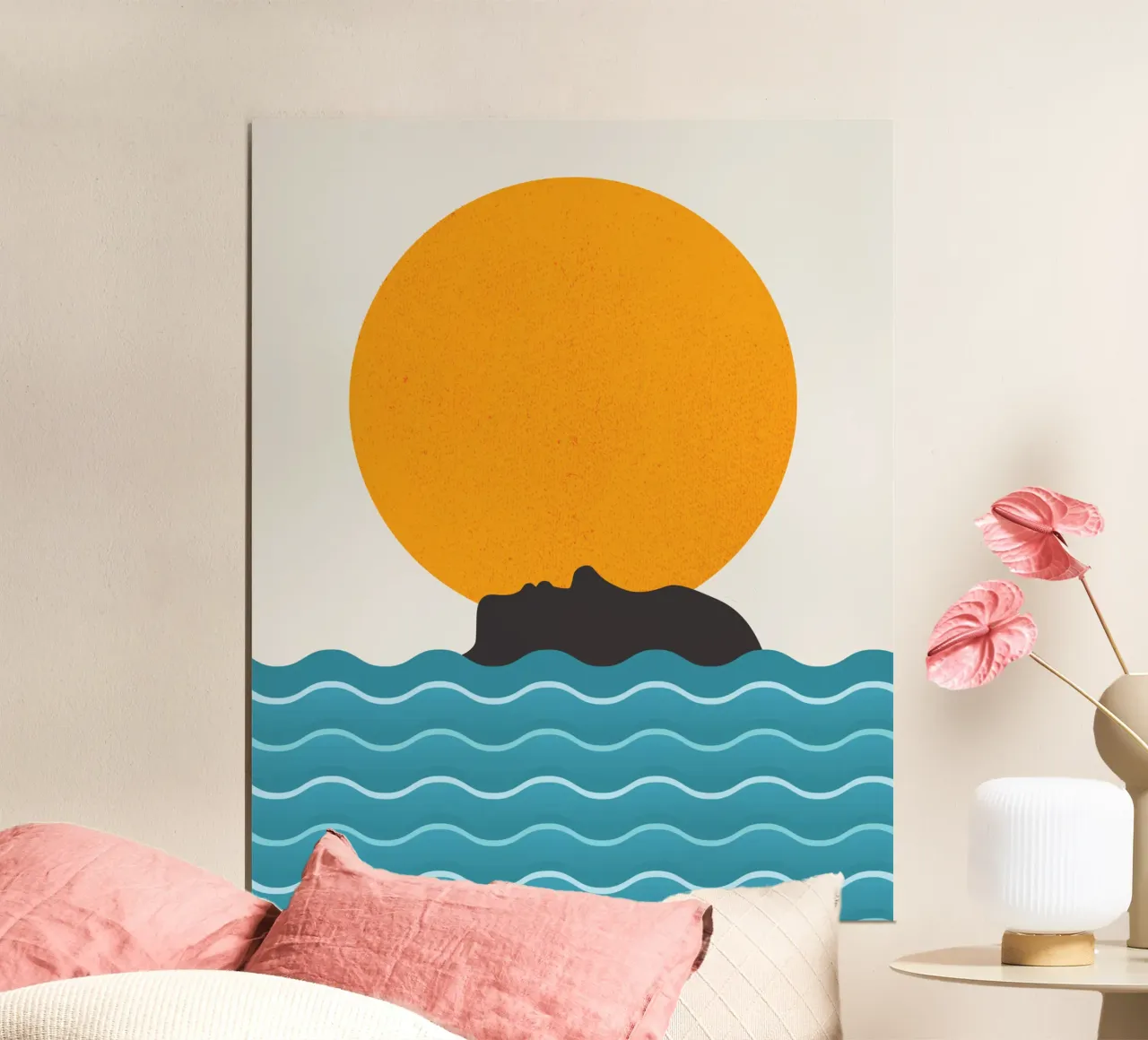 Sun bathing poster by Little Dean
