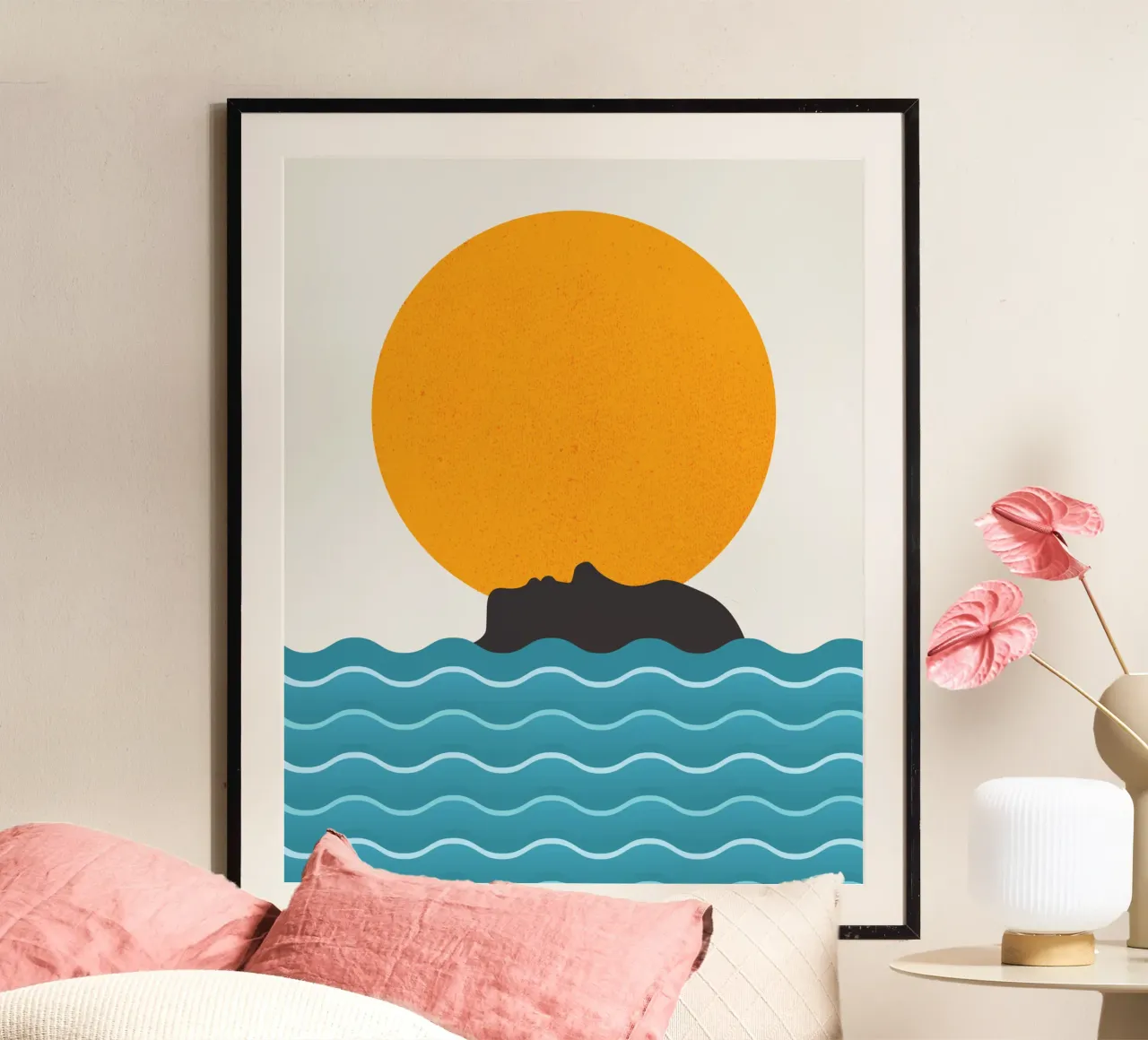 Sun bathing poster by Little Dean