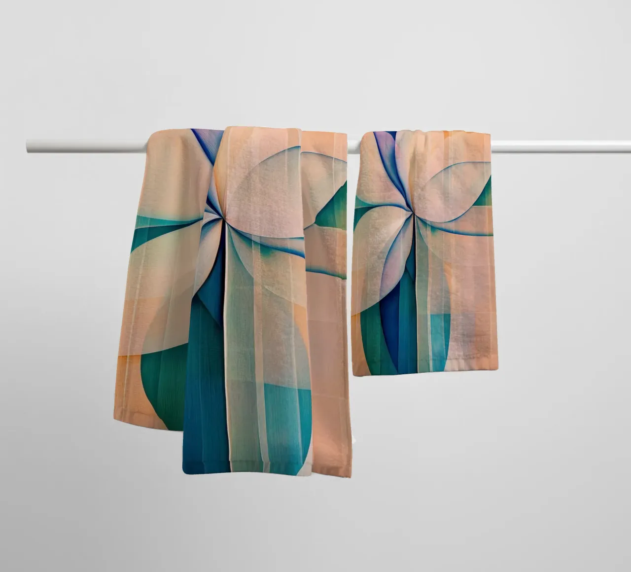 Bloemen abstract badhanddoek van Imagine
