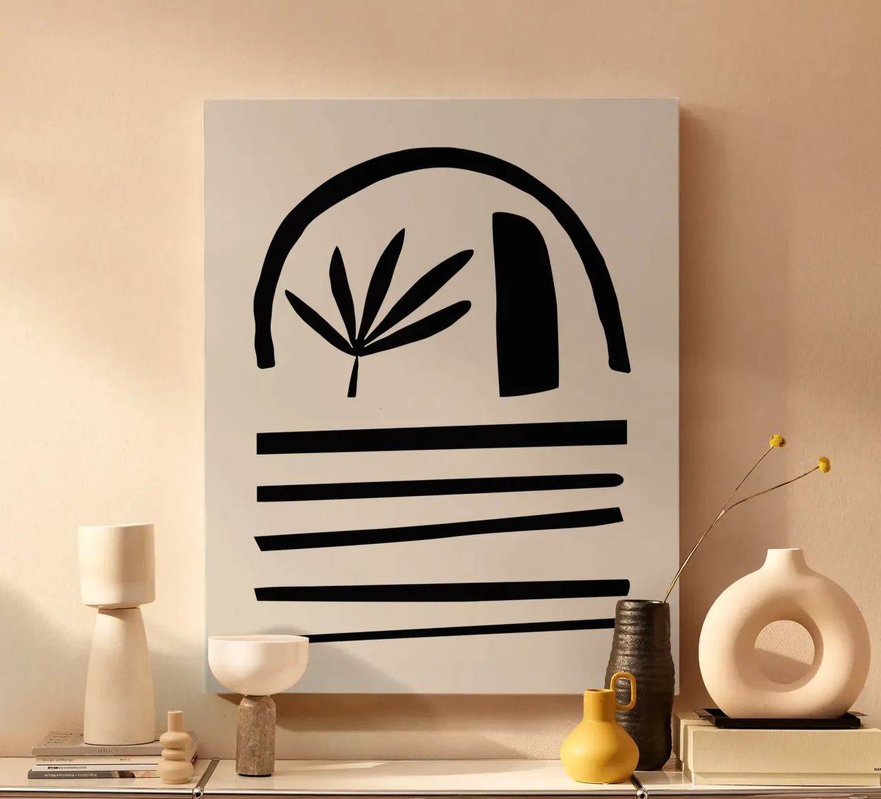 Sand and beach canvas with Floater frame by Little Dean