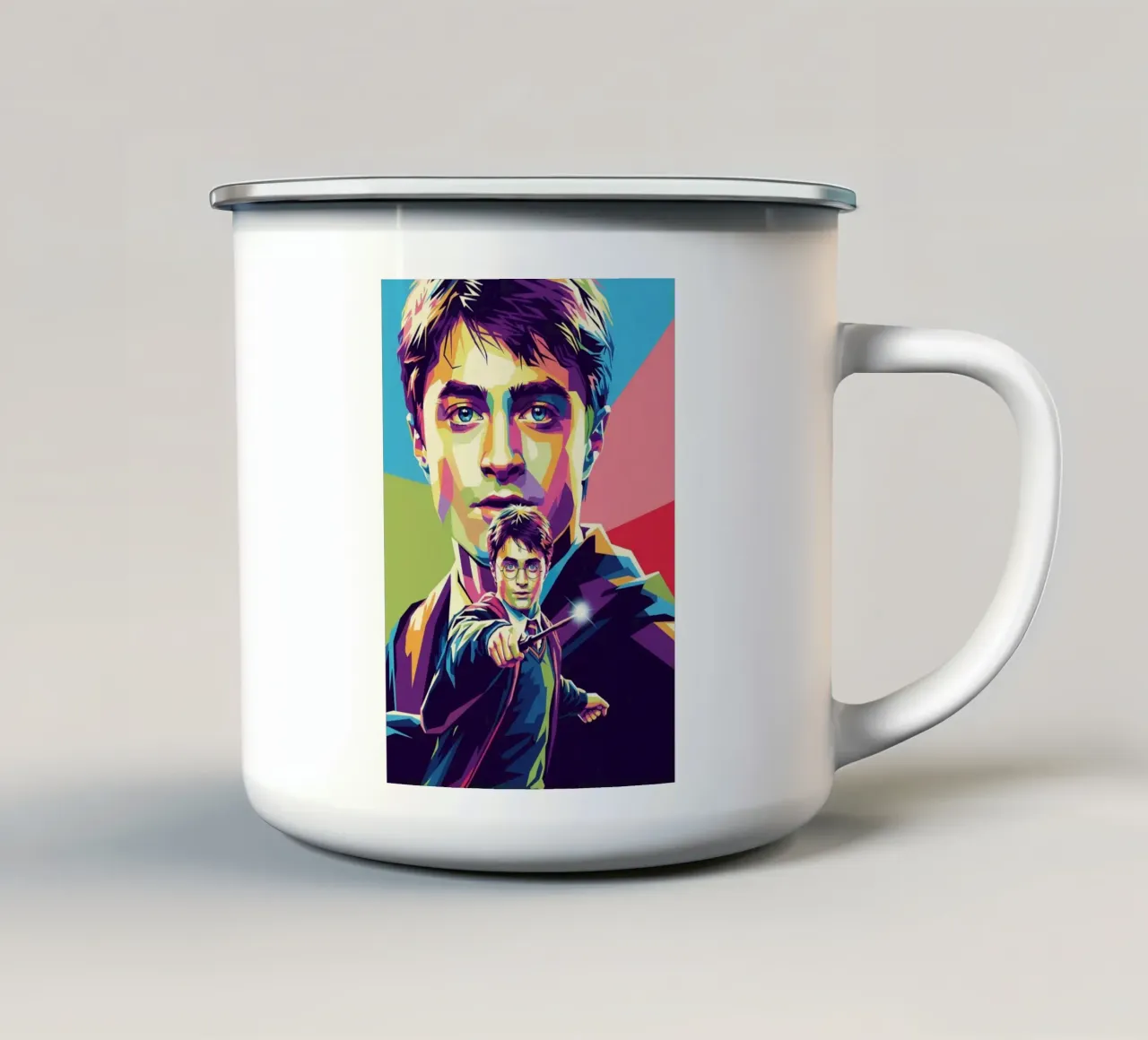 Harry Potter - Daniel Radcliffe pop art #3 tazza in smalto da Hantamrata