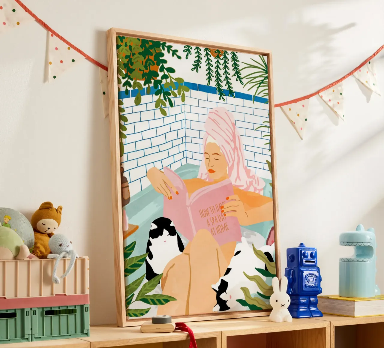 How To Have A Spa Day At Home tela con Cornice a cassetta da kimtoth sandra
