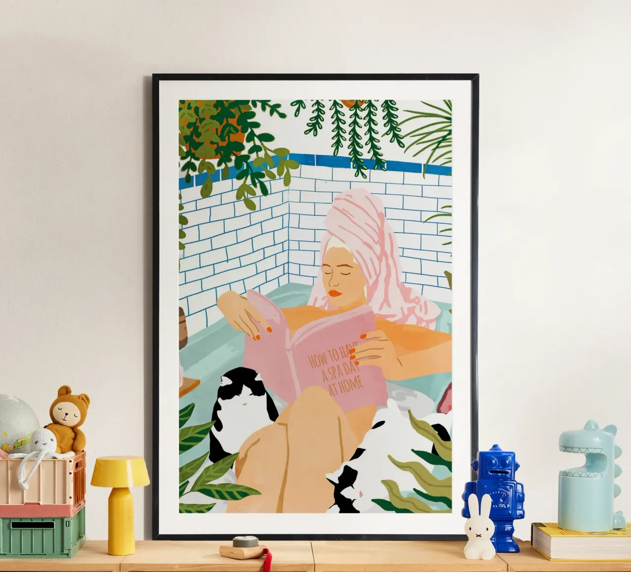 How To Have A Spa Day At Home poster con marco de plástico de kimtoth sandra