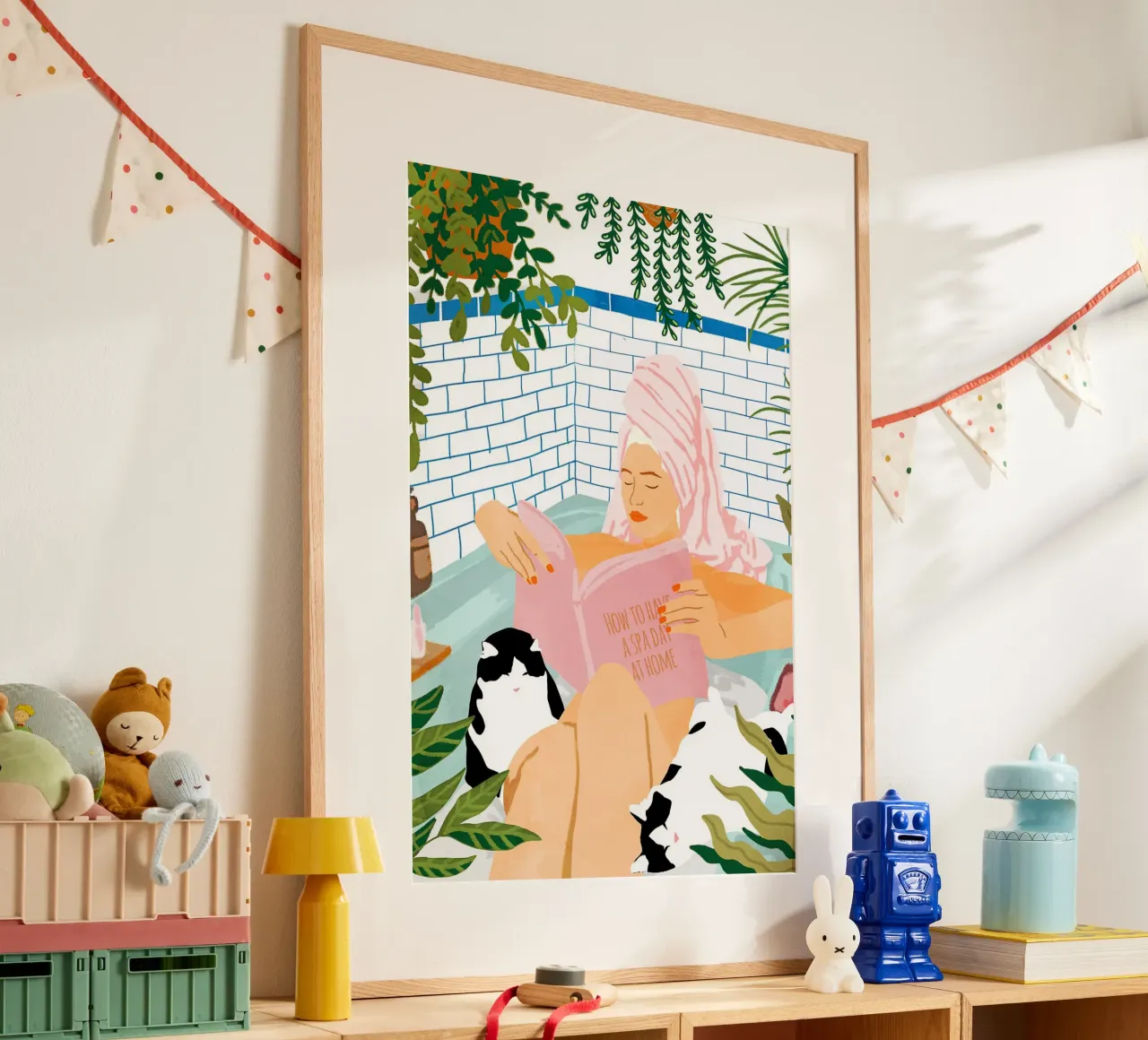How To Have A Spa Day At Home poster con marco de plástico de kimtoth sandra