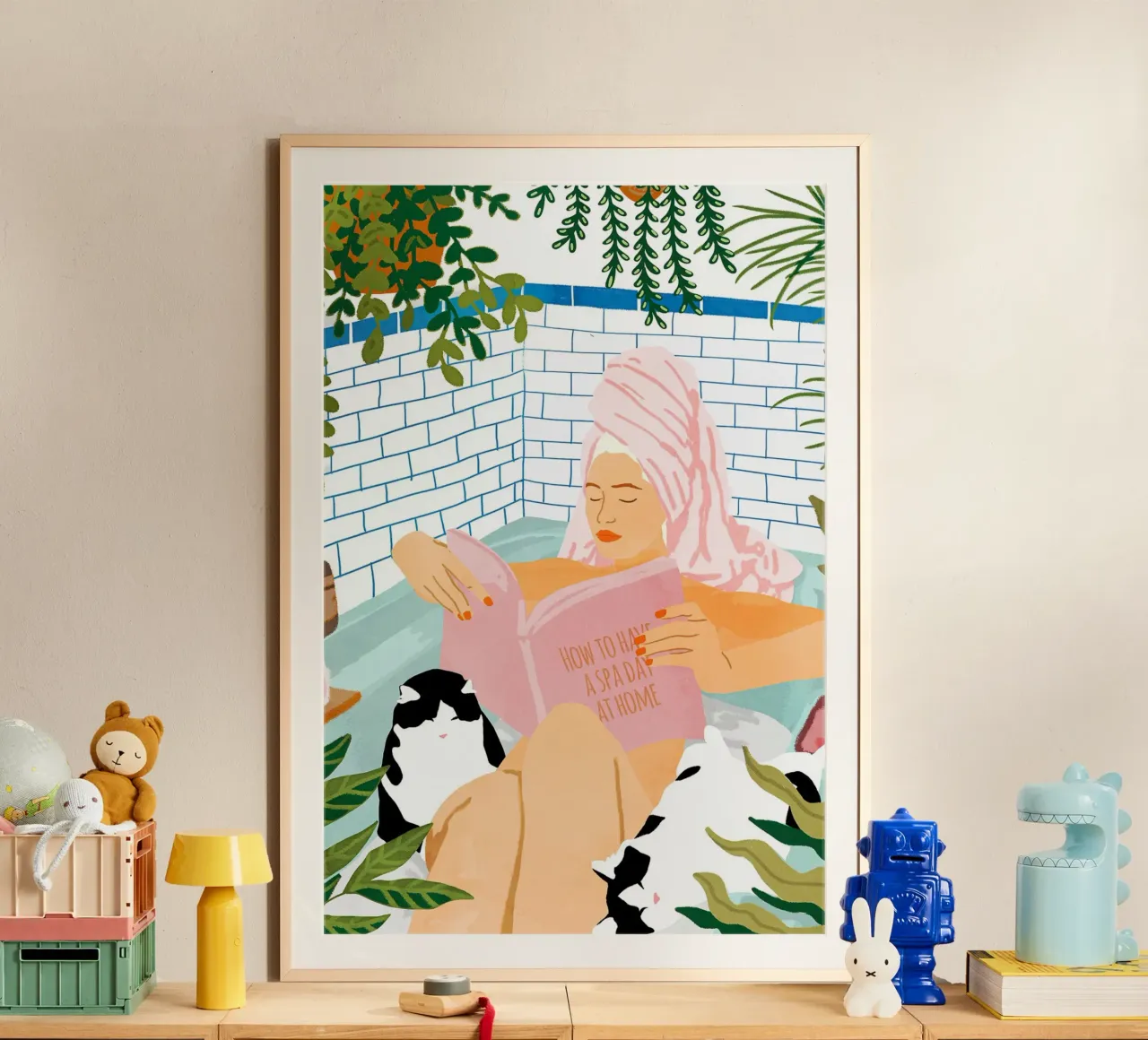 How To Have A Spa Day At Home poster con marco de plástico de kimtoth sandra