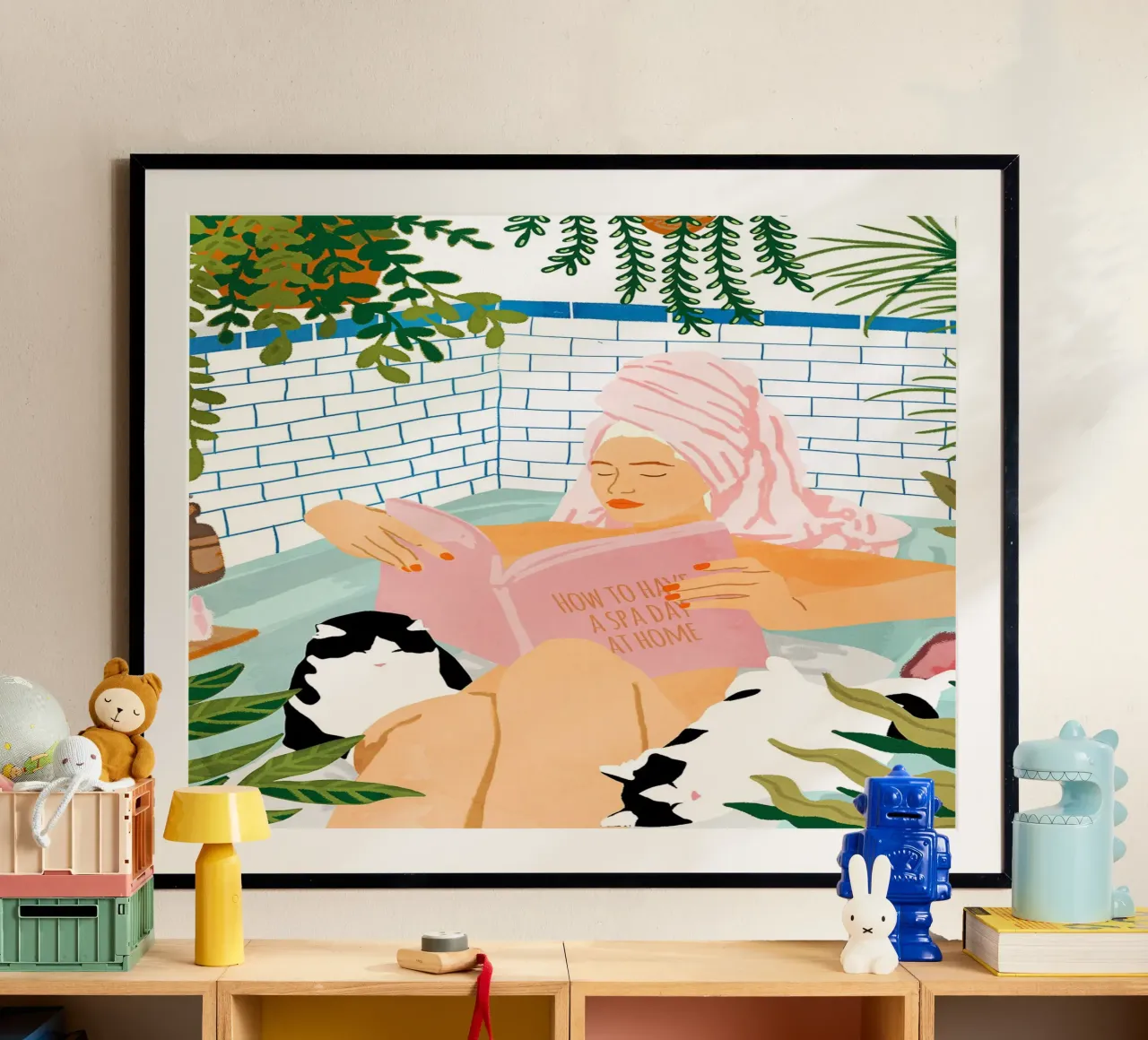 How To Have A Spa Day At Home poster con marco de plástico de kimtoth sandra
