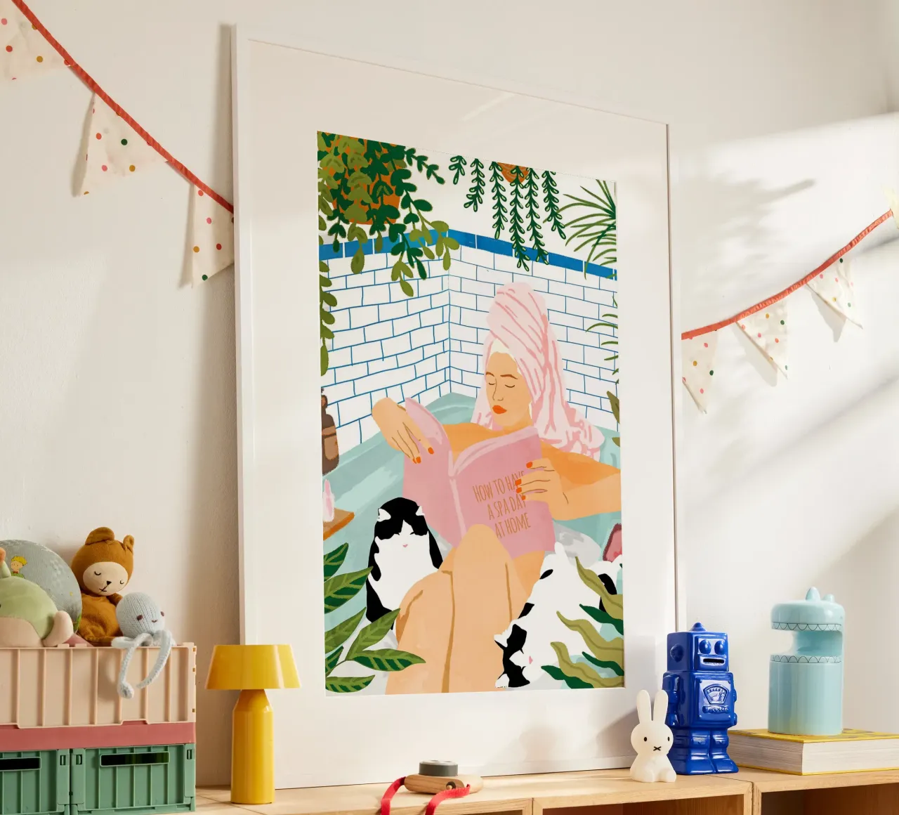 How To Have A Spa Day At Home poster con marco de plástico de kimtoth sandra