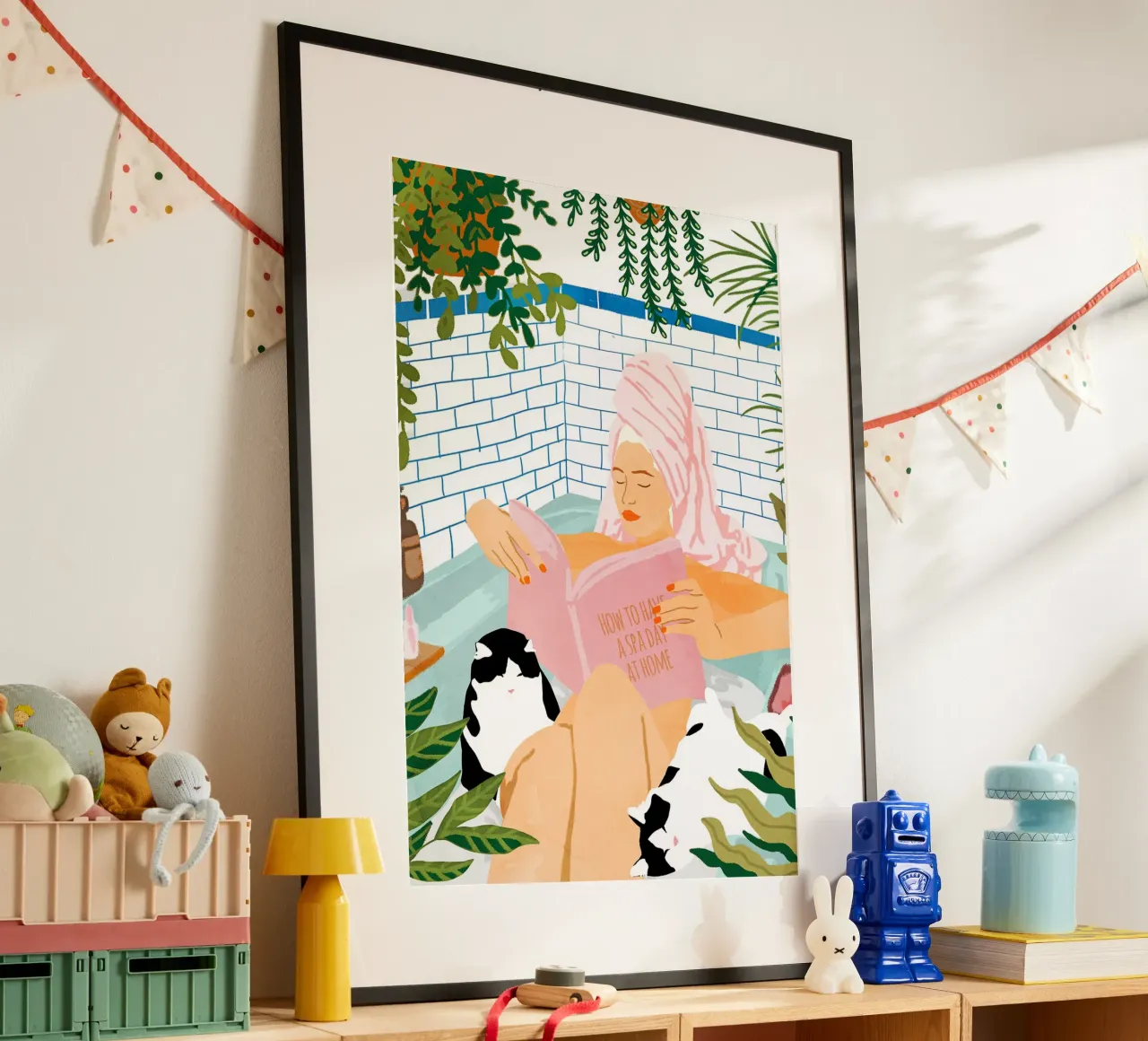 How To Have A Spa Day At Home poster con marco de plástico de kimtoth sandra