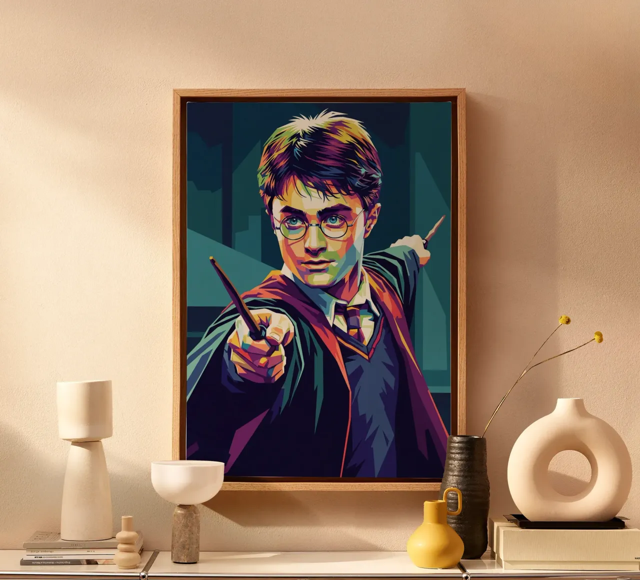 Harry Potter - Daniel Radcliffe pop art #4 tela con Cornice a cassetta da Hantamrata