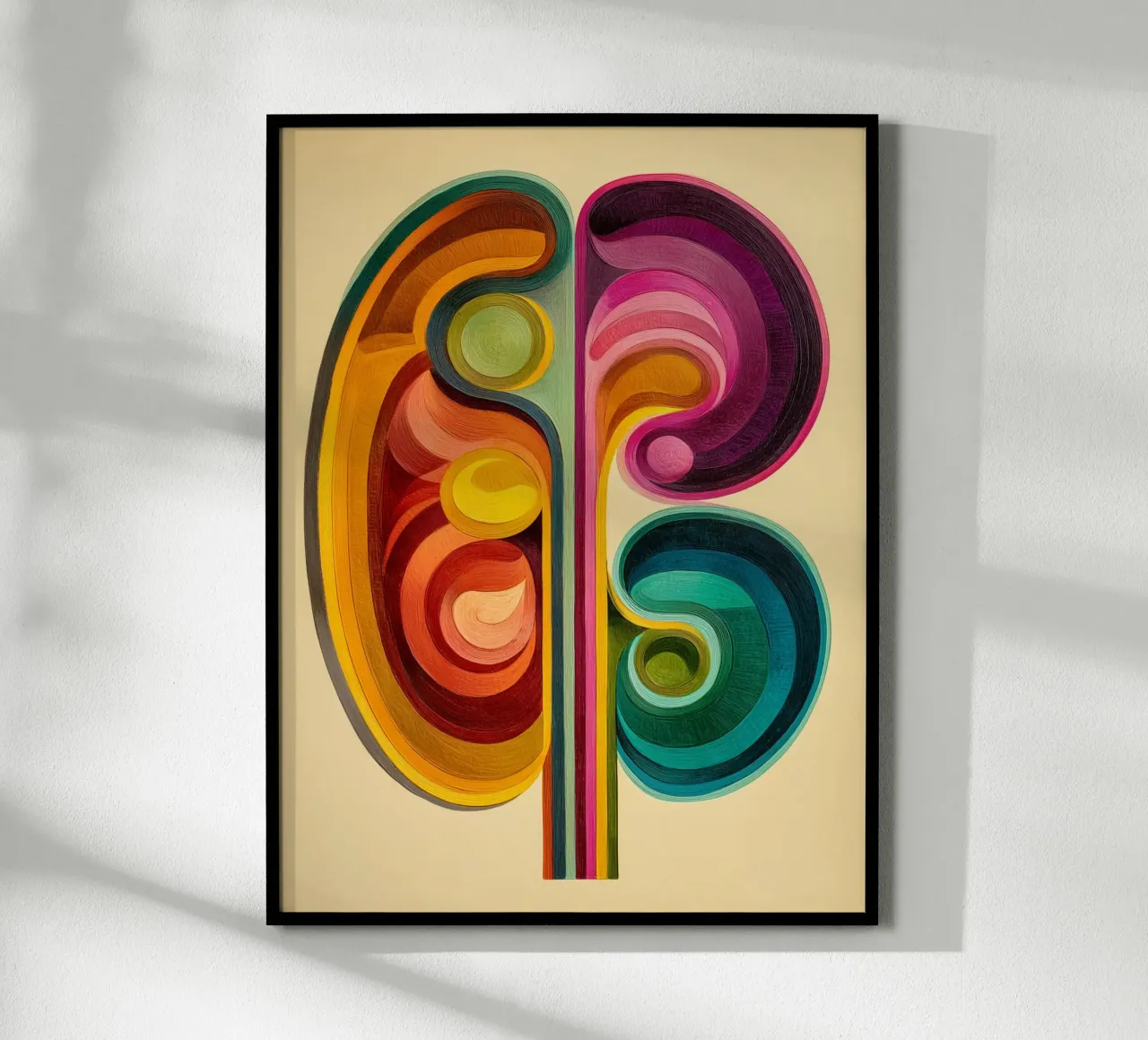 Vortice organico vintage poster da Carinaprint