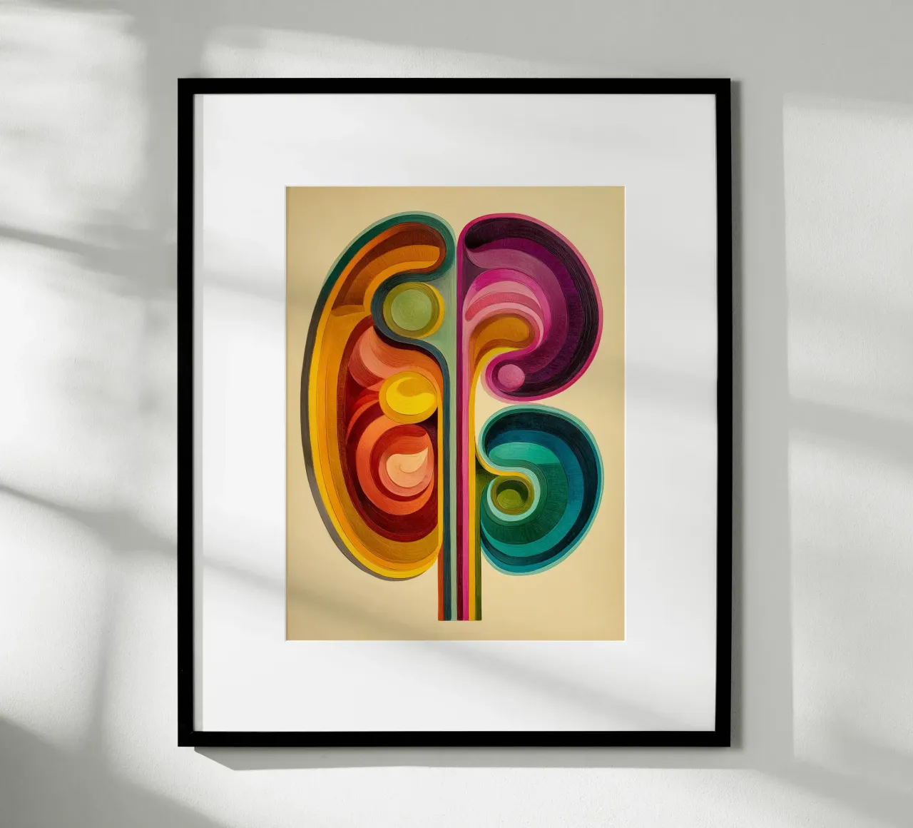 Vortice organico vintage poster da Carinaprint