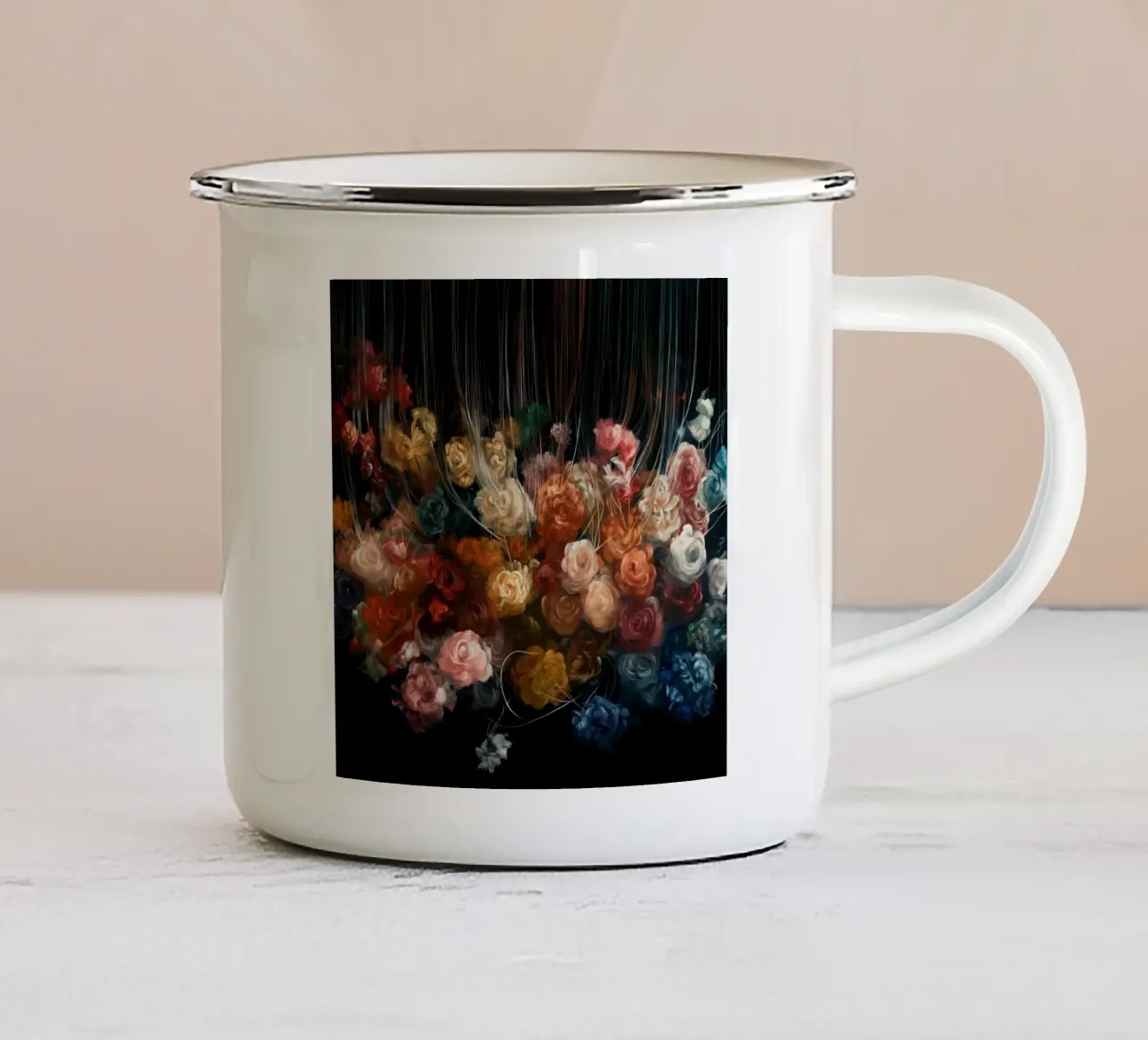 I fiori parlano tazza in smalto da Motivate-Today