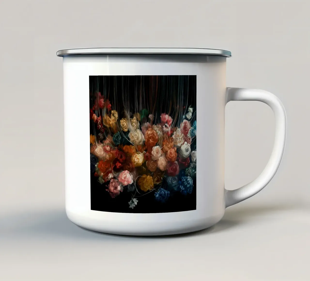 I fiori parlano tazza in smalto da Motivate-Today