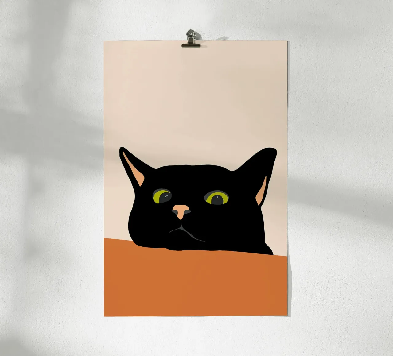 The Curious Cat poster con telaio in alluminio da kimtoth sandra