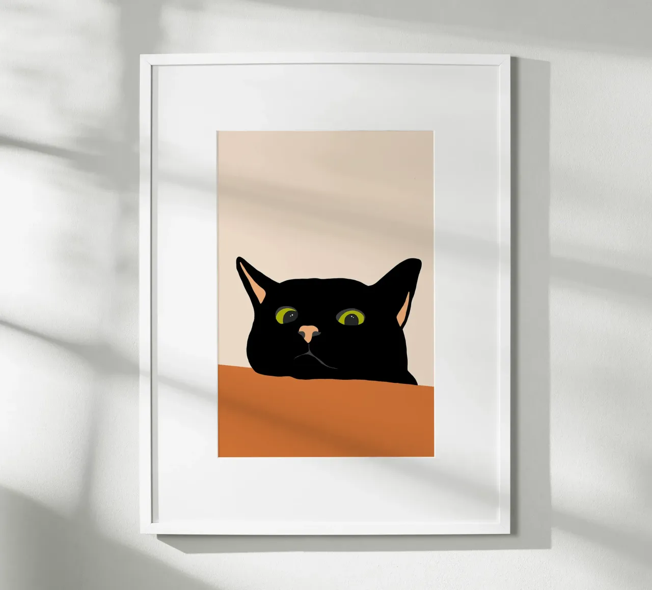 The Curious Cat poster con telaio in alluminio da kimtoth sandra