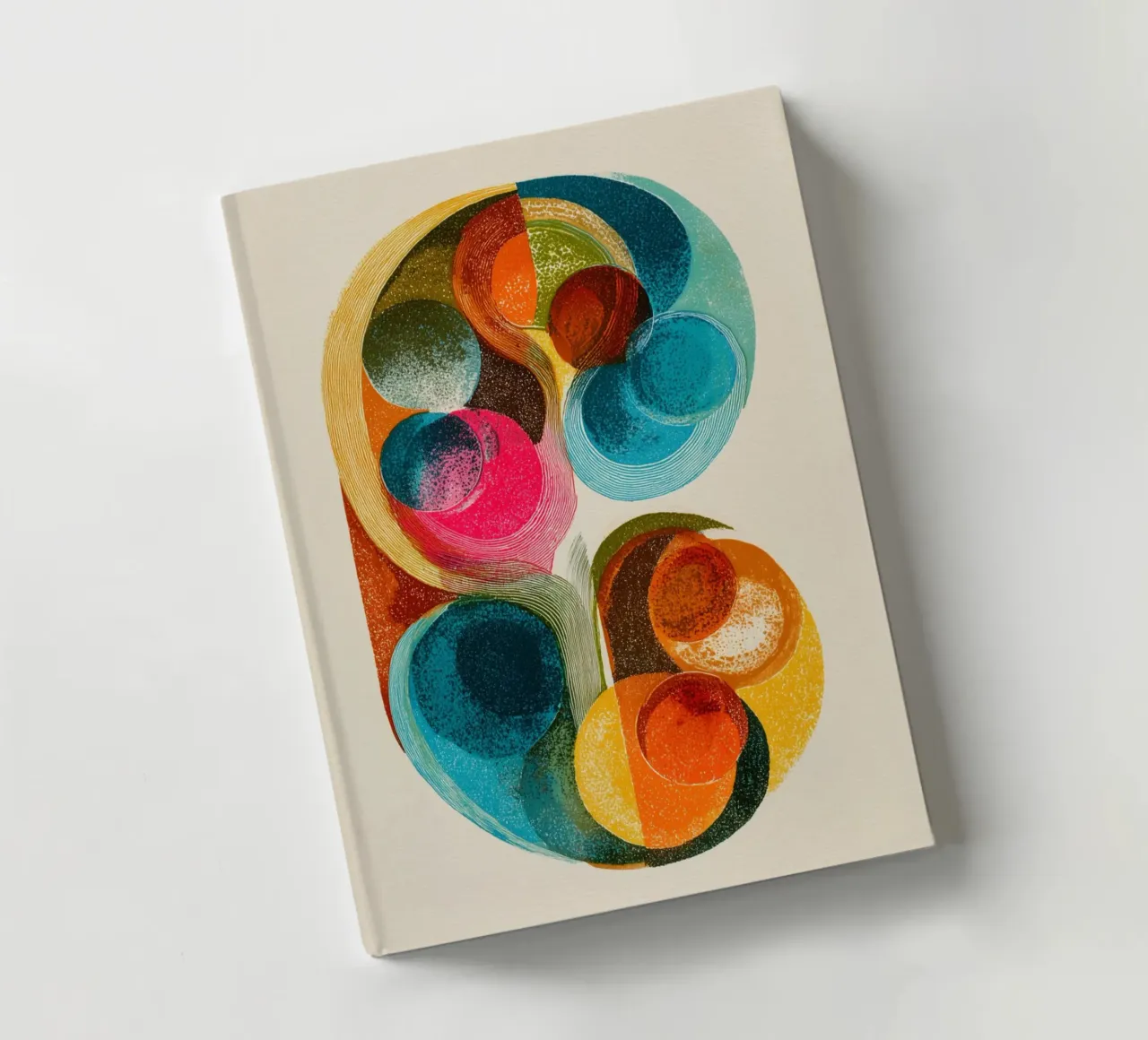 Surreal circle lines notebook by Carinaprint