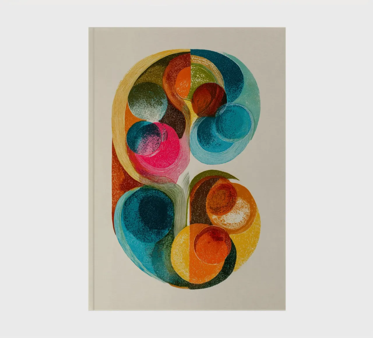 Surreal circle lines notebook by Carinaprint