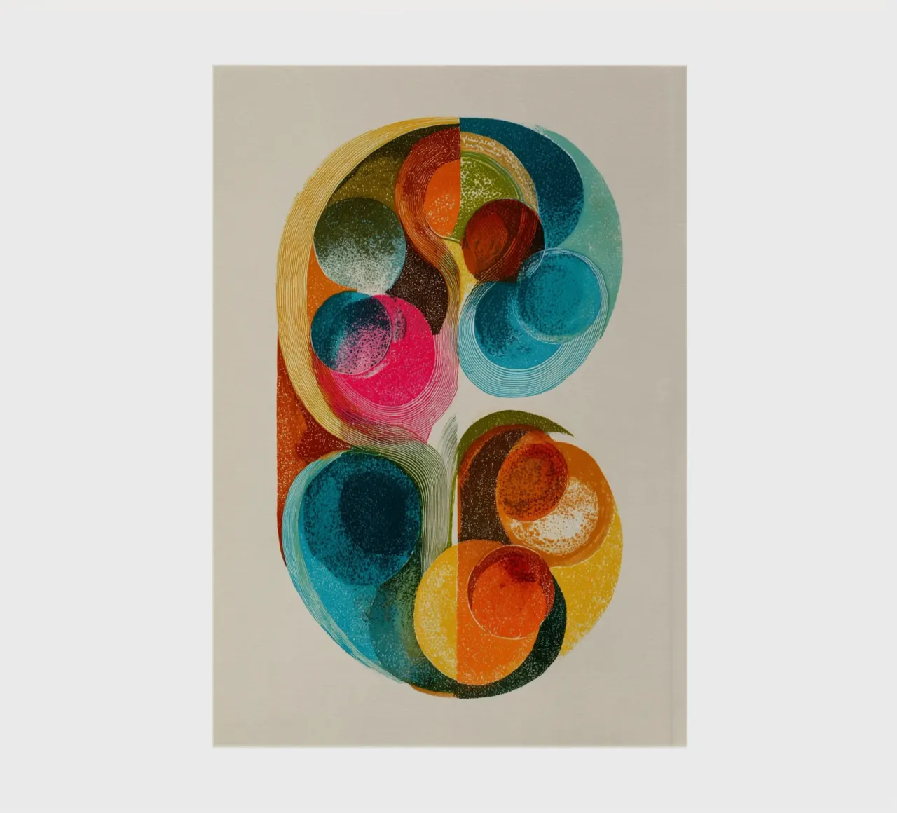 Surreal circle lines notebook by Carinaprint