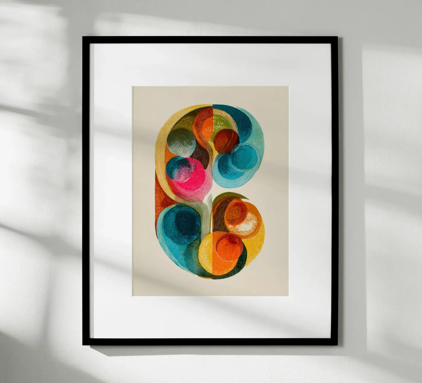 Surreal circle lines poster by Carinaprint
