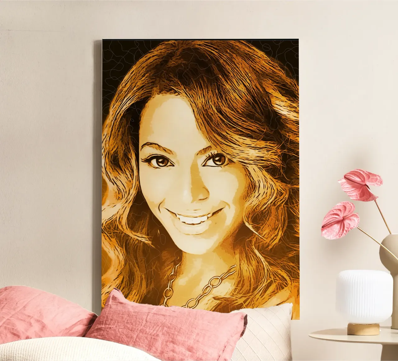 1001 rook kunst byonce canvas met Baklijst van aank1001