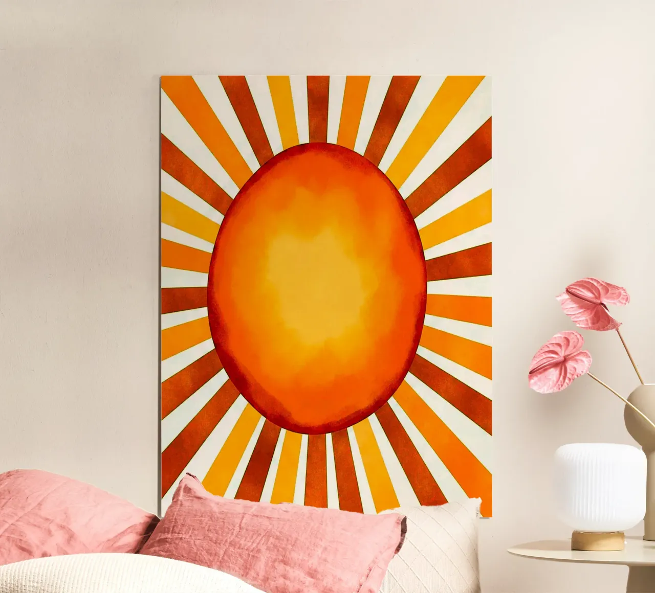 Cerchio giallo Sunburst poster da Liam Johnson