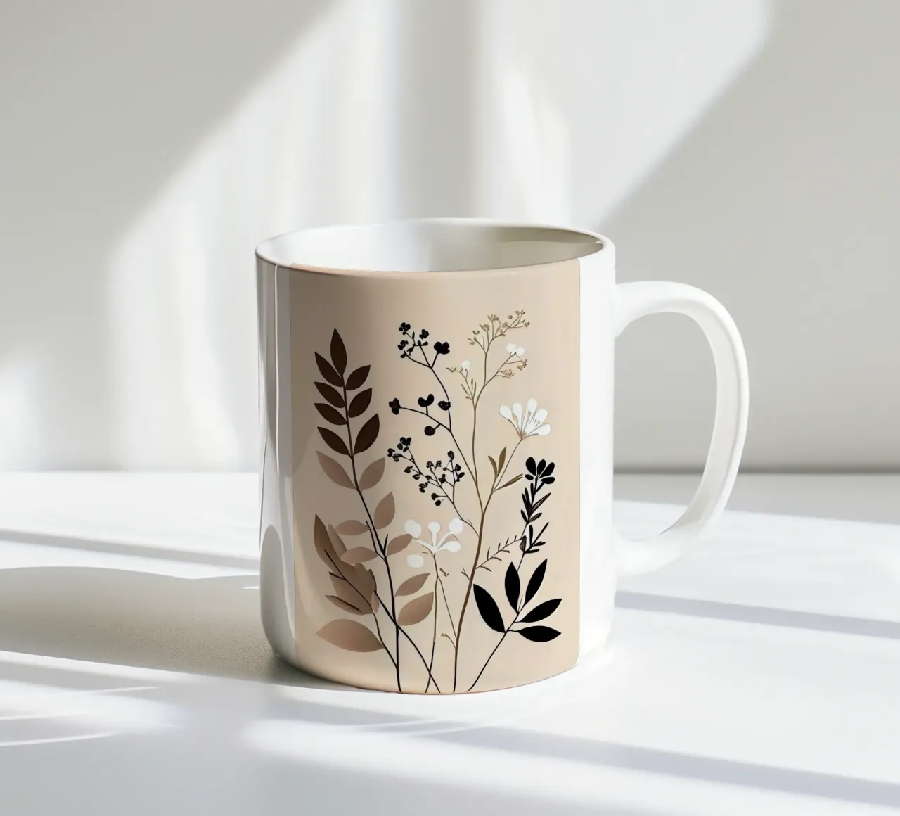 branch leaf tazza in ceramica da kichin