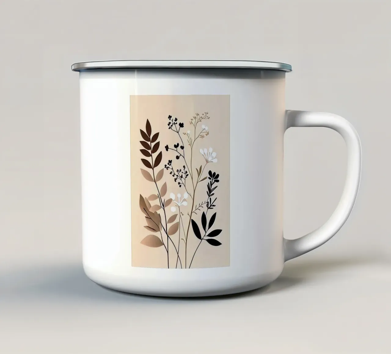 branch leaf tazza in smalto da kichin
