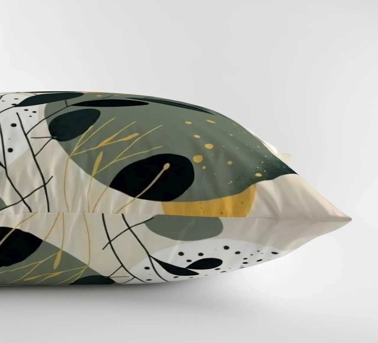 branch leaf circle shape cuscino da carsa