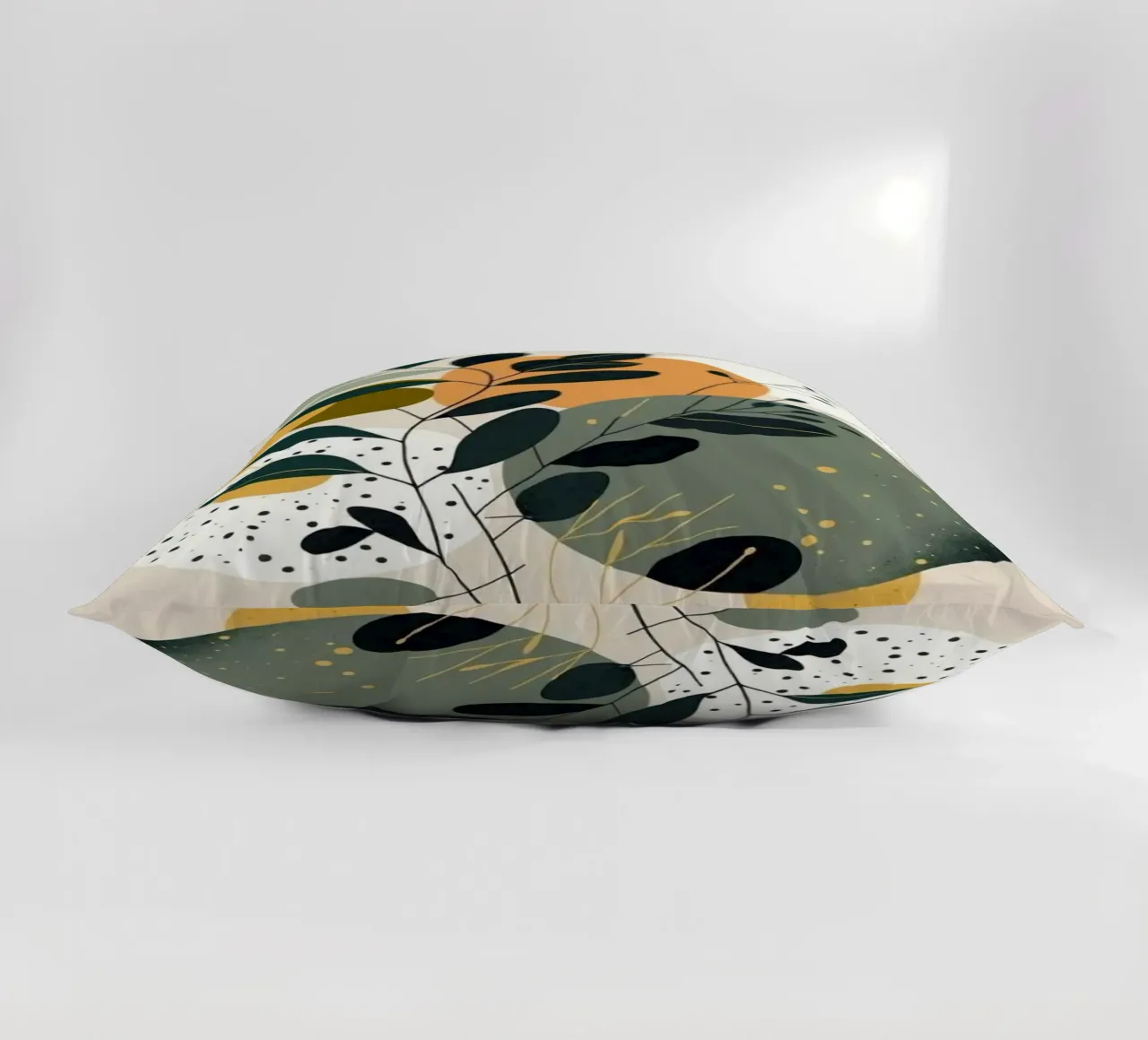 branch leaf circle shape cuscino da carsa