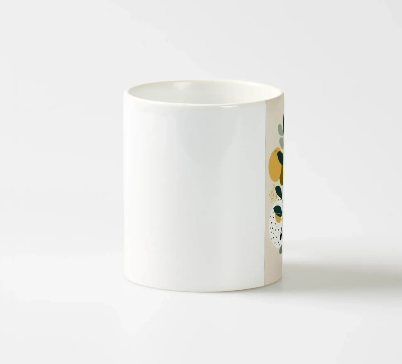 branch leaf circle shape tazza in ceramica da carsa