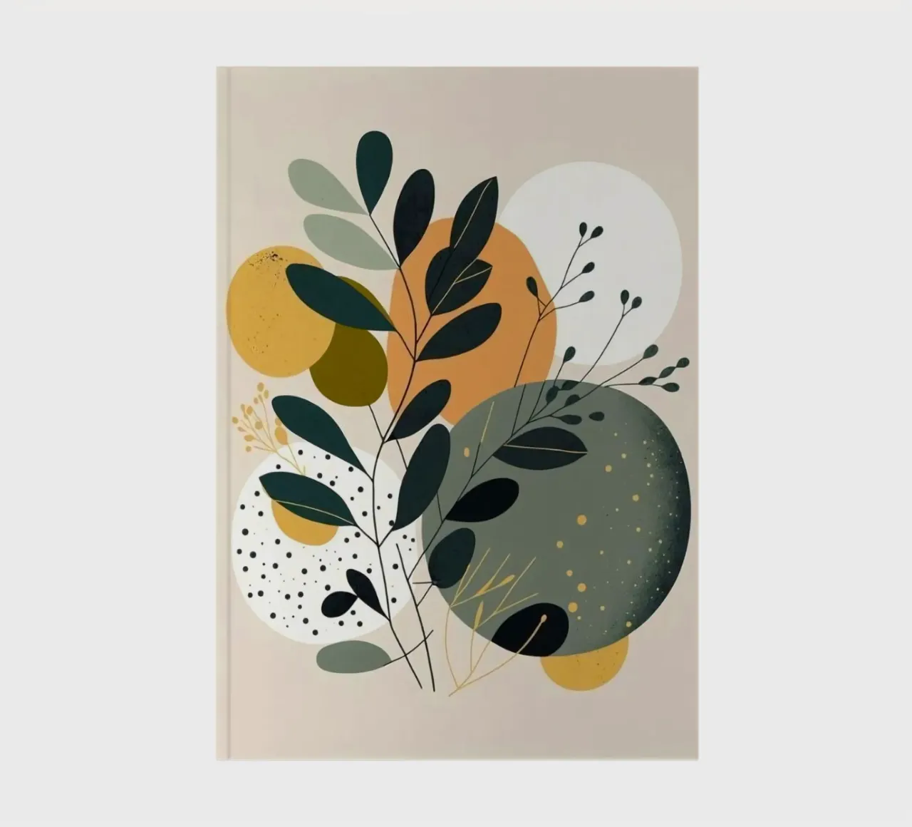 branch leaf circle shape notebook by carsa