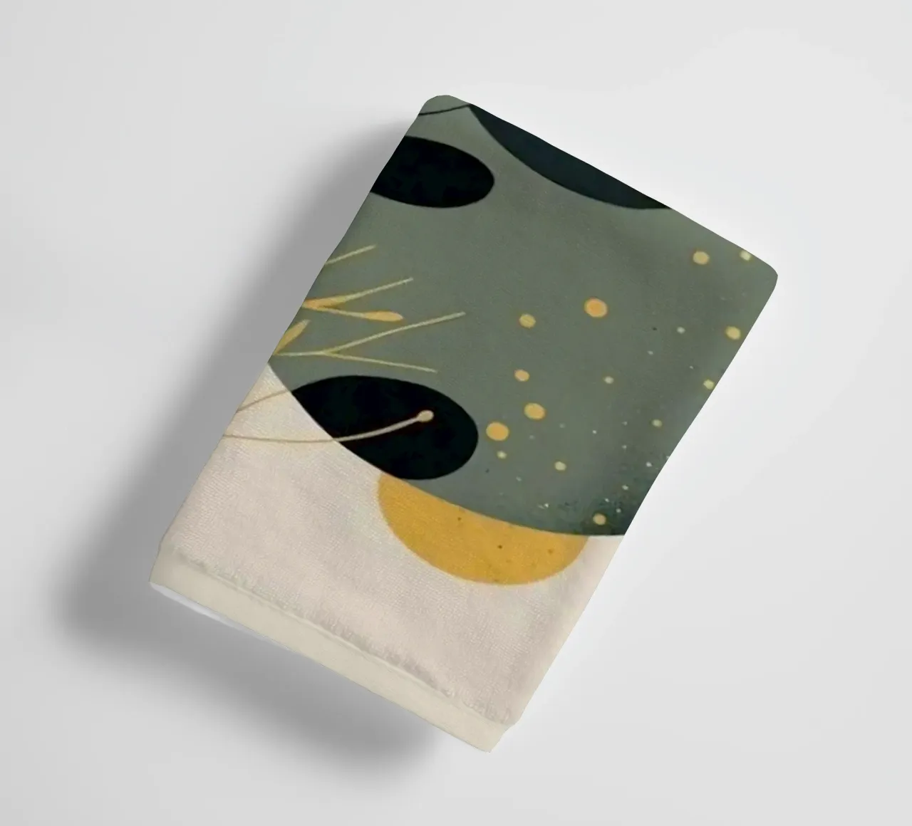branch leaf circle shape asciugamano da bagno da carsa
