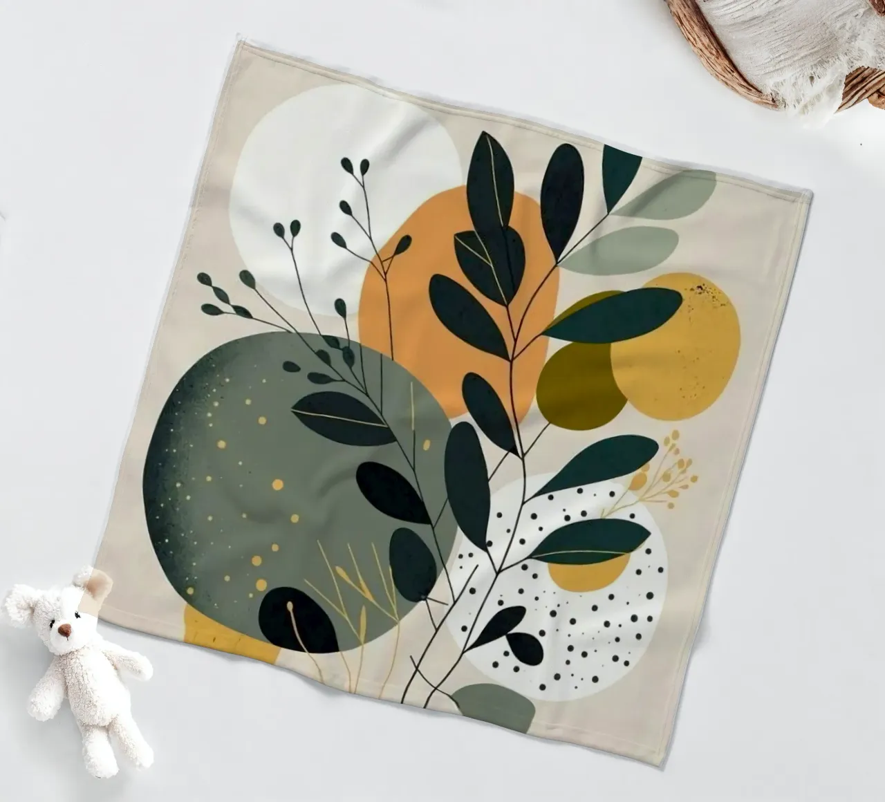 branch leaf circle shape coperta in pile da carsa