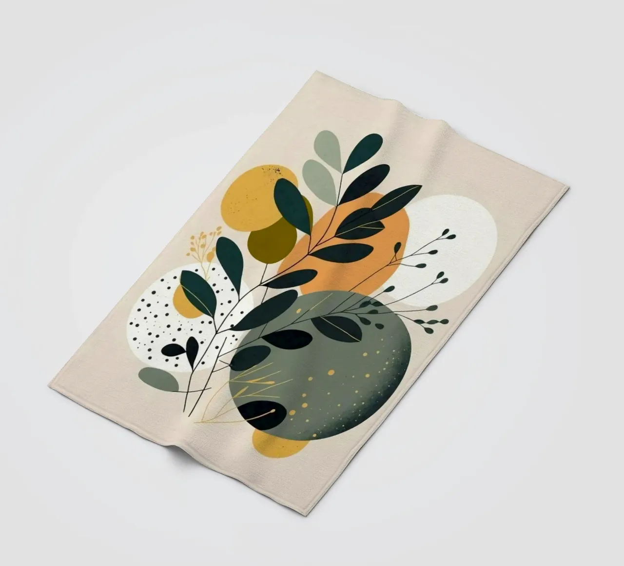 branch leaf circle shape coperta in pile da carsa