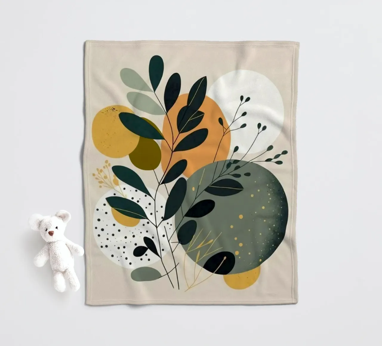 branch leaf circle shape coperta in pile da carsa