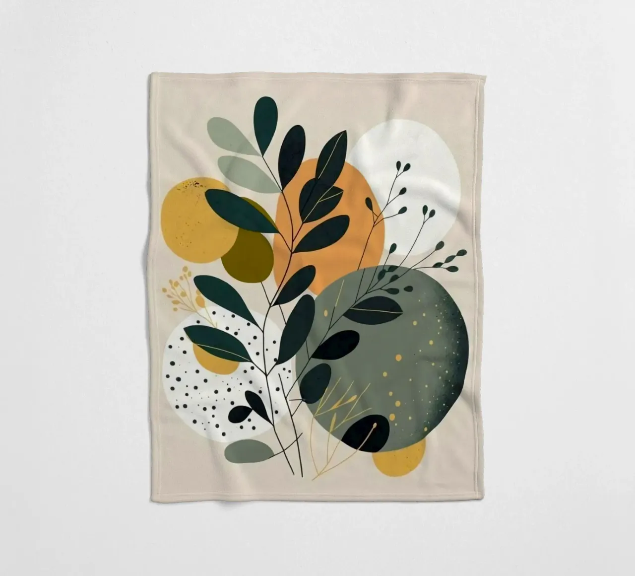 branch leaf circle shape coperta in pile da carsa