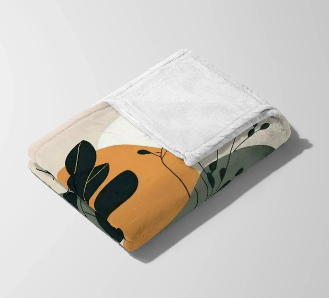 branch leaf circle shape coperta in pile da carsa