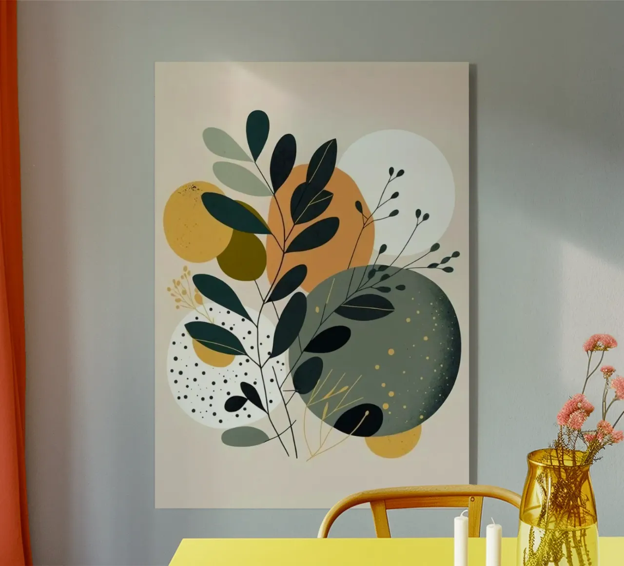 branch leaf circle shape plexiglass da carsa
